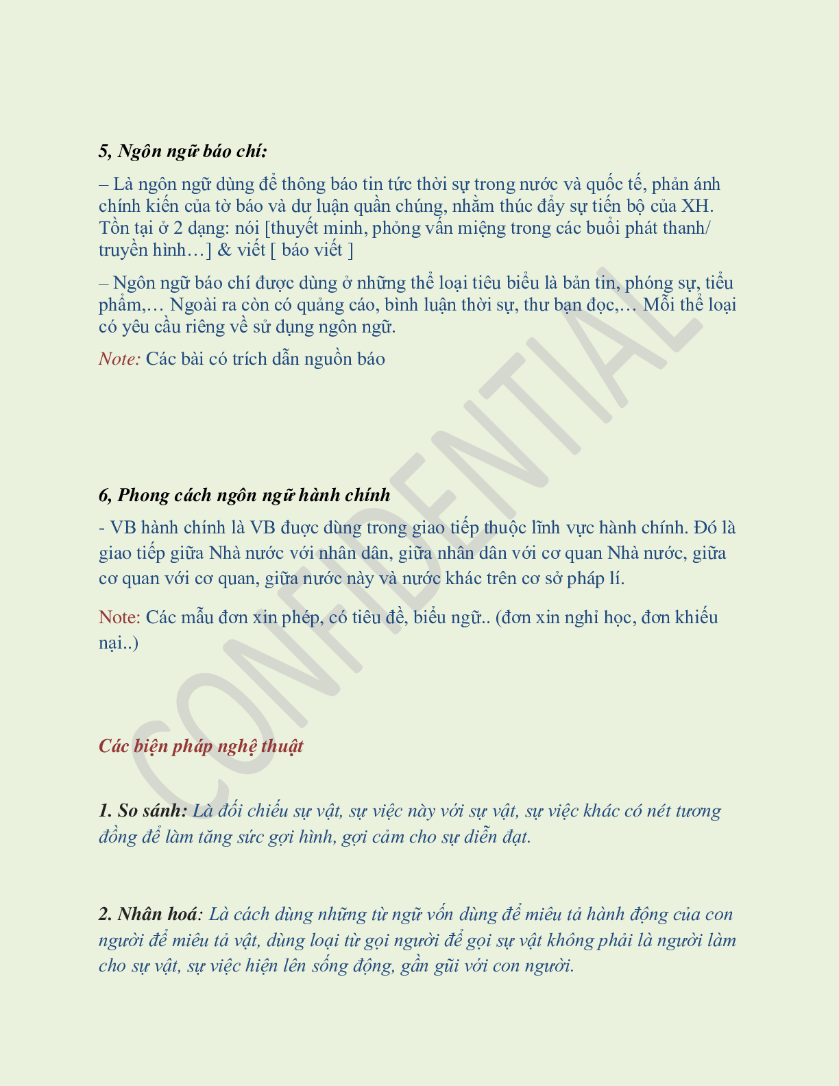 6 phong cách ngôn ngữ văn bản và cách nhận biết môn Ngữ văn lớp 12 (trang 2)