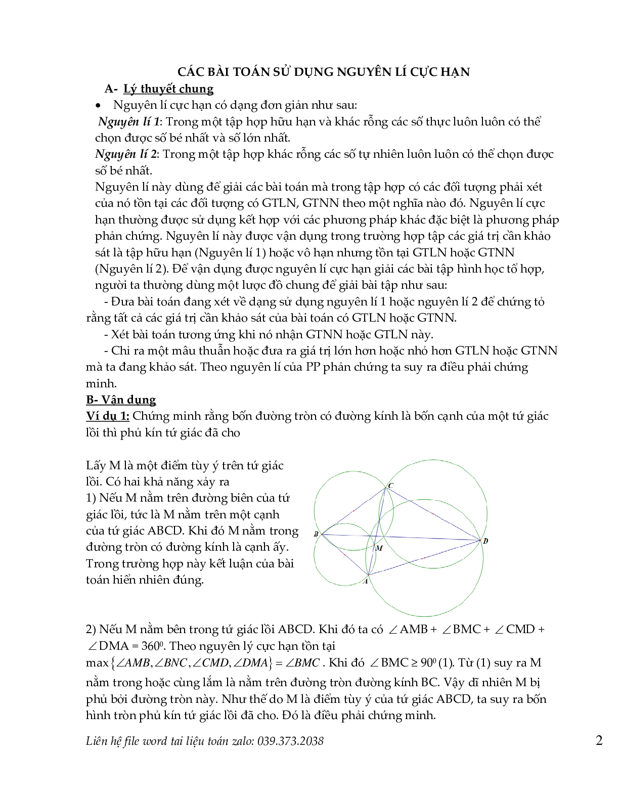 Nguyên lý dirichlet  và nguyên lý cực hạn trong toán tổ hợp (trang 1)