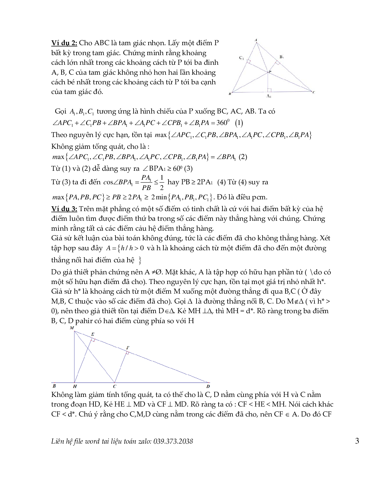 Nguyên lý dirichlet  và nguyên lý cực hạn trong toán tổ hợp (trang 2)