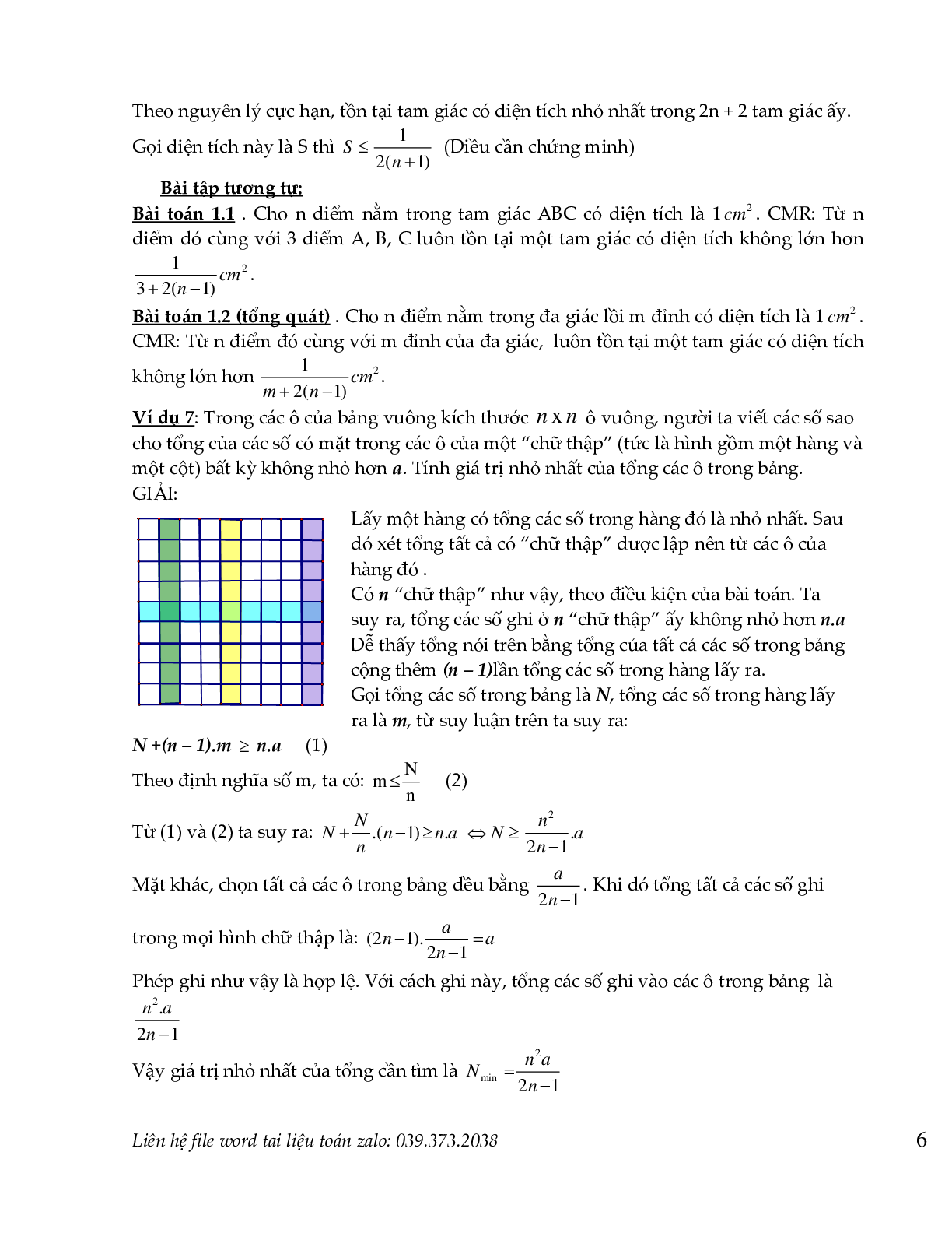 Nguyên lý dirichlet  và nguyên lý cực hạn trong toán tổ hợp (trang 5)