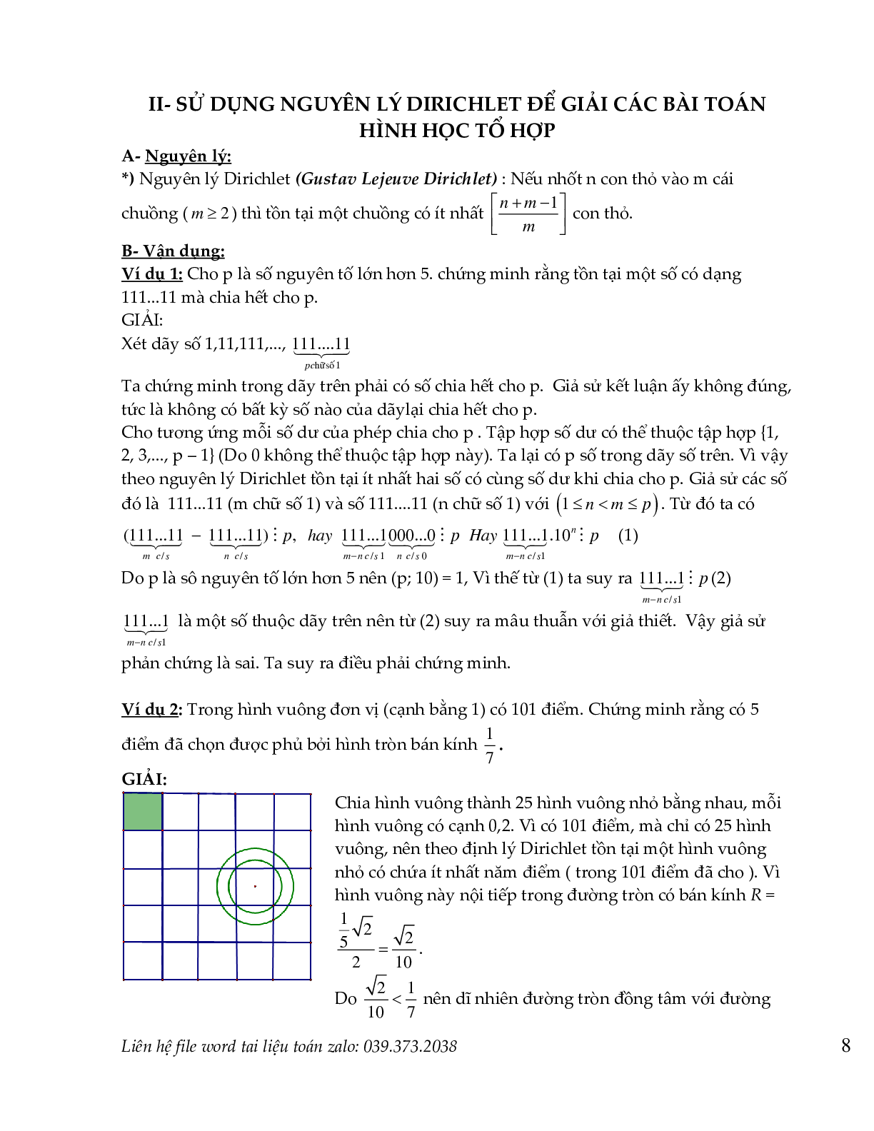 Nguyên lý dirichlet  và nguyên lý cực hạn trong toán tổ hợp (trang 7)