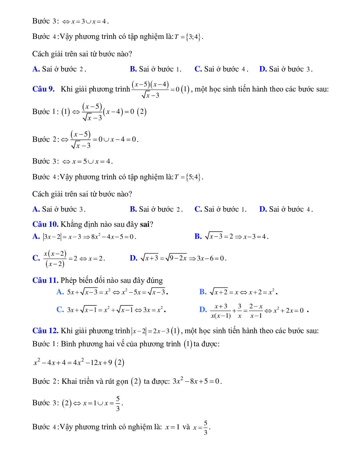 Phương trình tương đương, phương trình hệ quả (trang 6)
