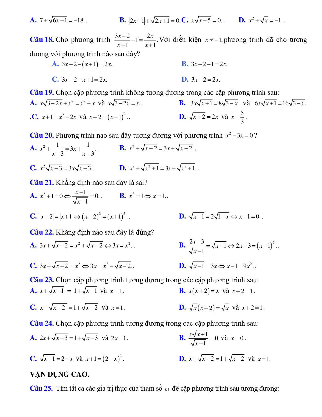 Phương trình tương đương, phương trình hệ quả (trang 8)