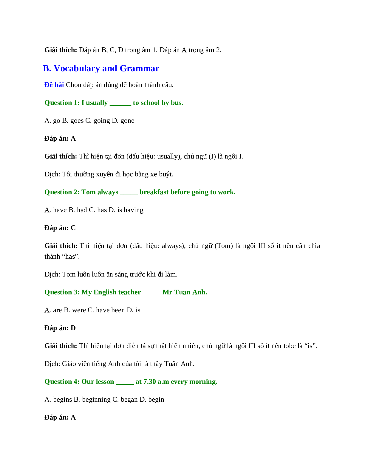 60 câu Trắc nghiệm Tiếng Anh 11 Unit 13 có đáp án 2023: Hobbies (trang 6)