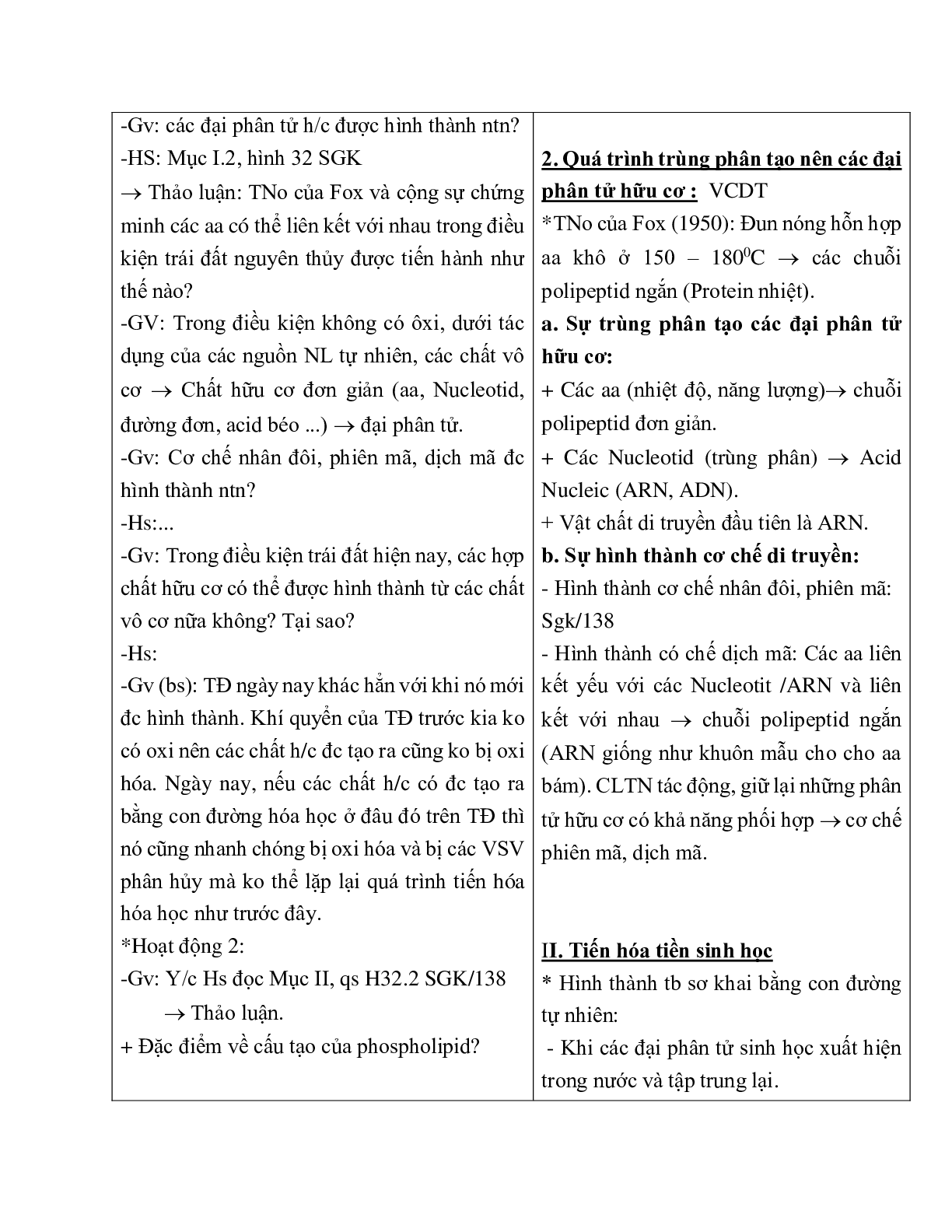Giáo án Sinh học 12 Bài 32: Nguồn gốc sự sống mới nhất - CV5555 (trang 3)