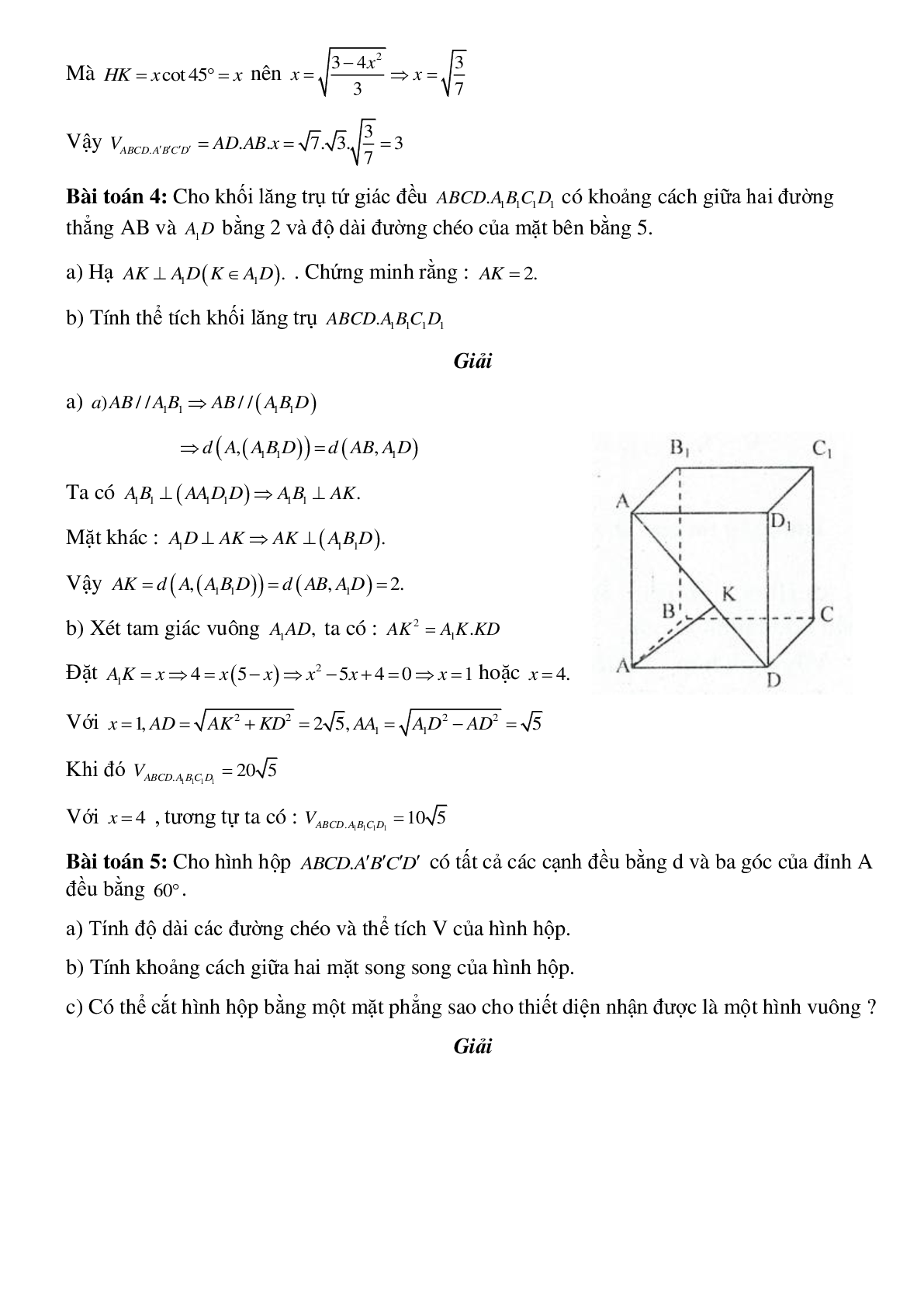 Dạng bài tập Thể tích khối hộp (trang 3)