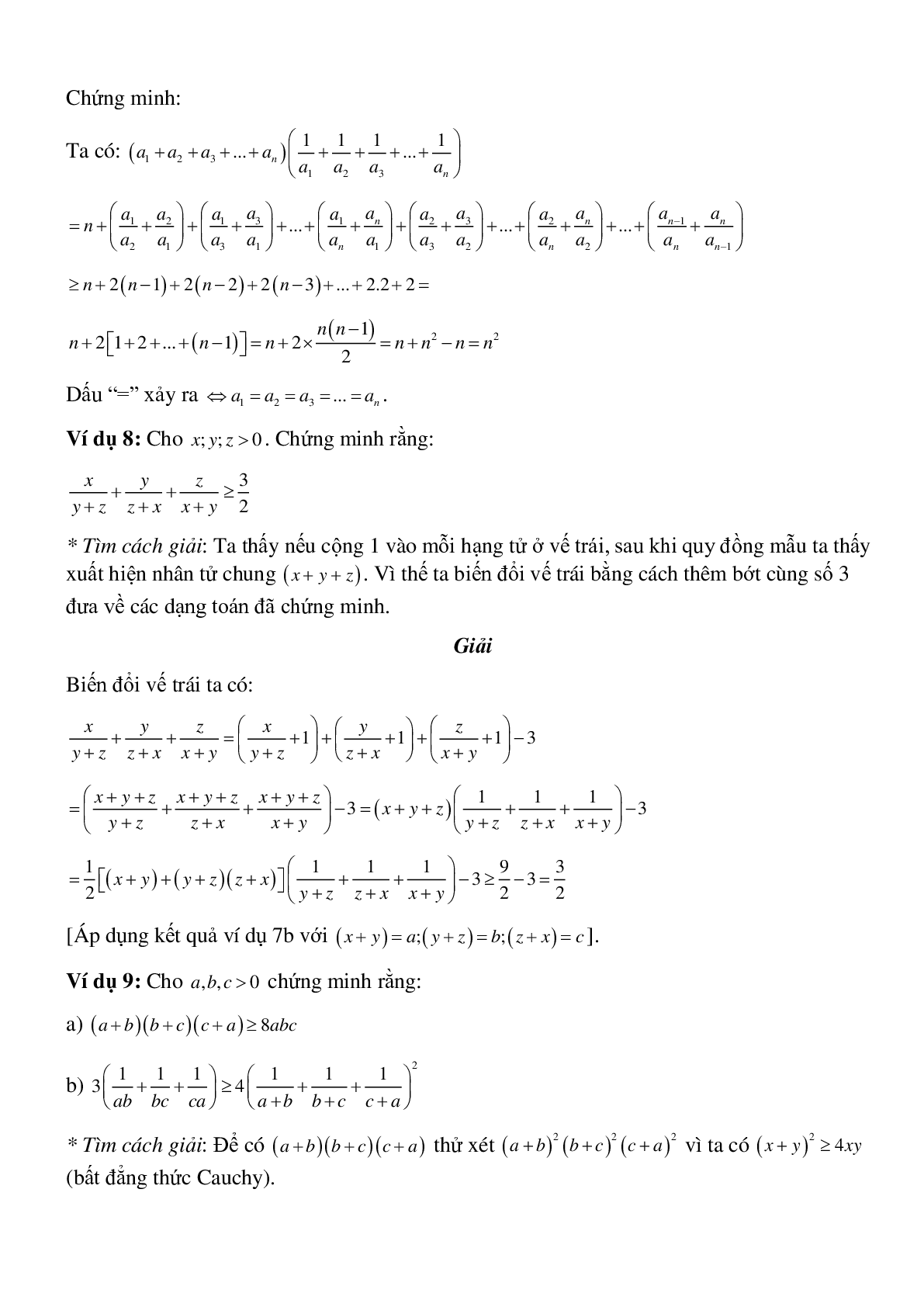 Bất đẳng thức - Đại số toán 8 (trang 10)