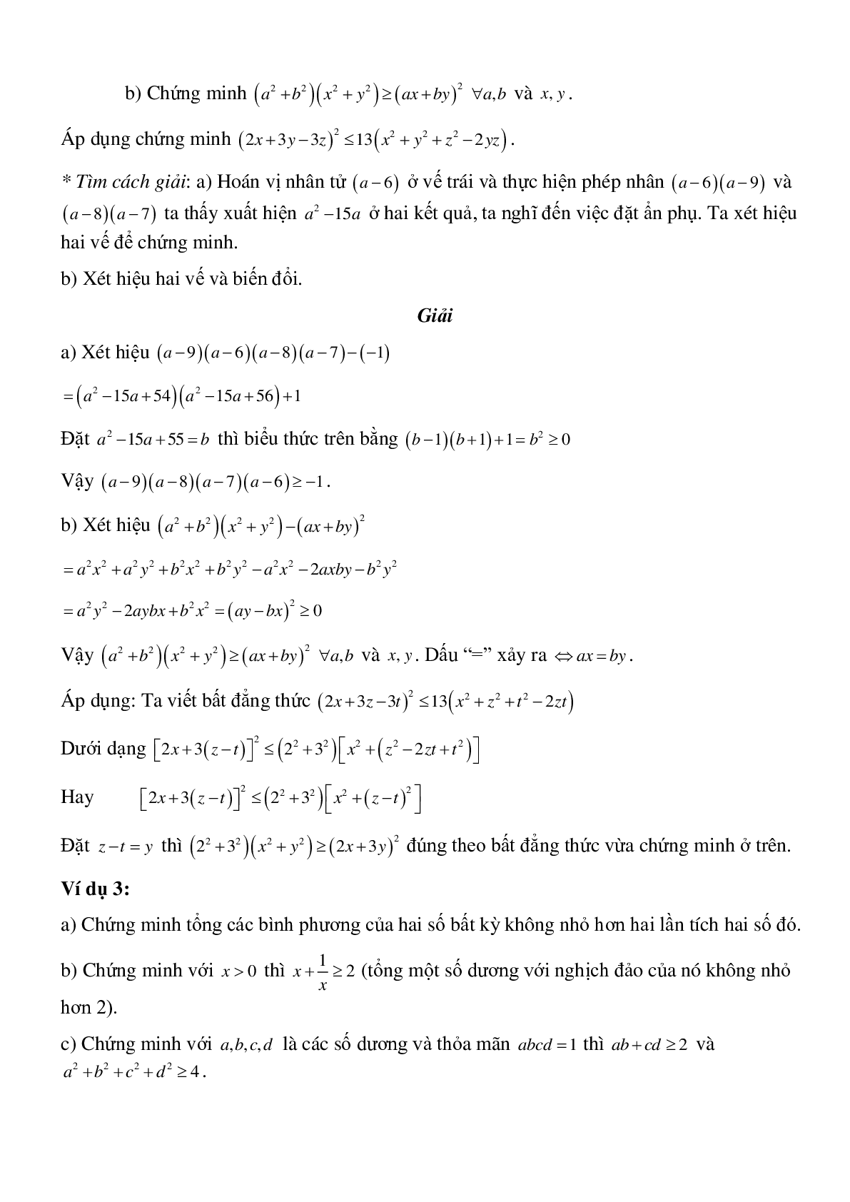 Bất đẳng thức - Đại số toán 8 (trang 5)