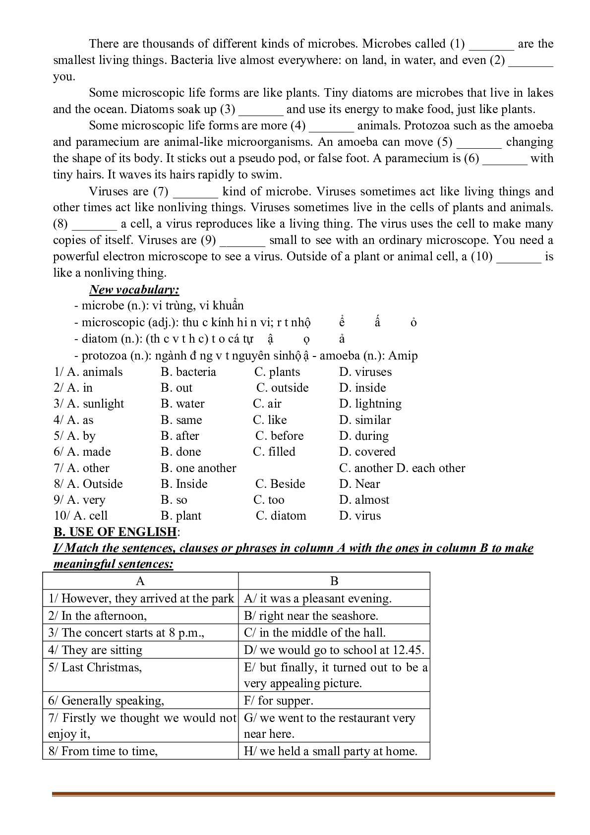 Bài tập tiếng anh lớp 10 cả năm theo từng unit (trang 4)