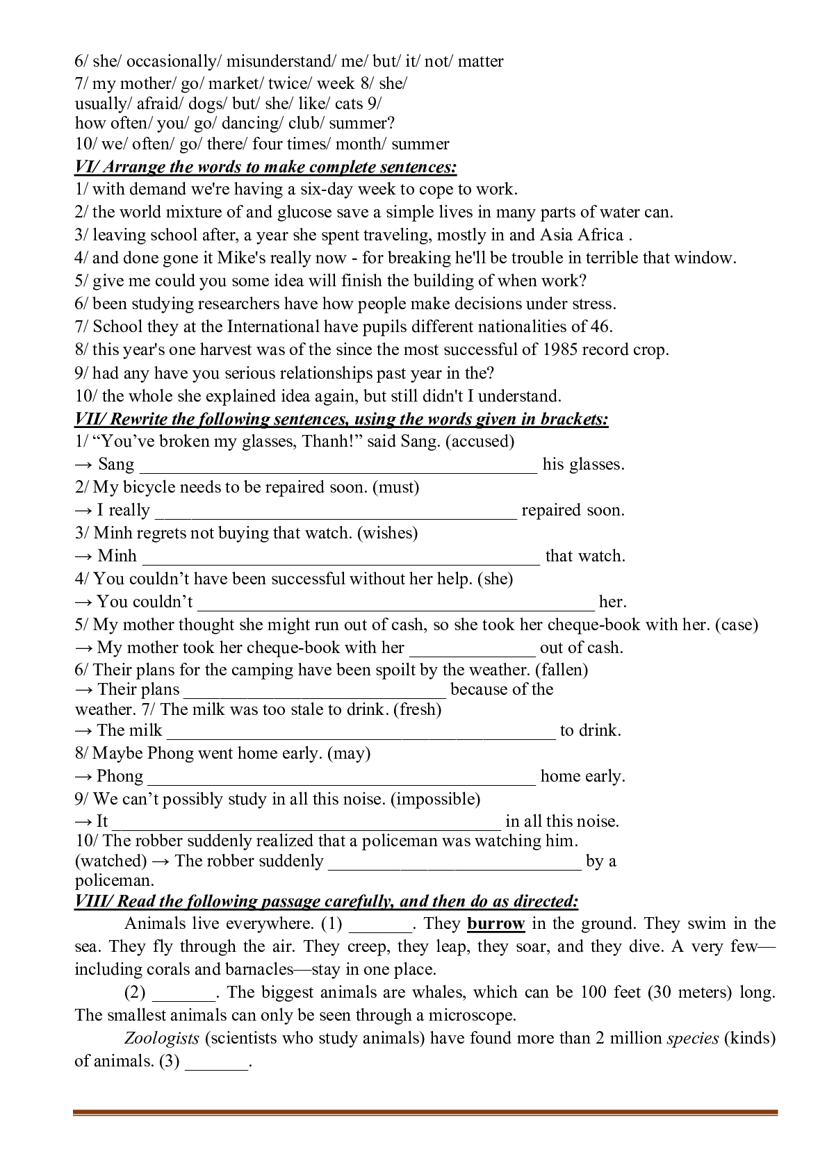 Bài tập tiếng anh lớp 10 cả năm theo từng unit (trang 6)