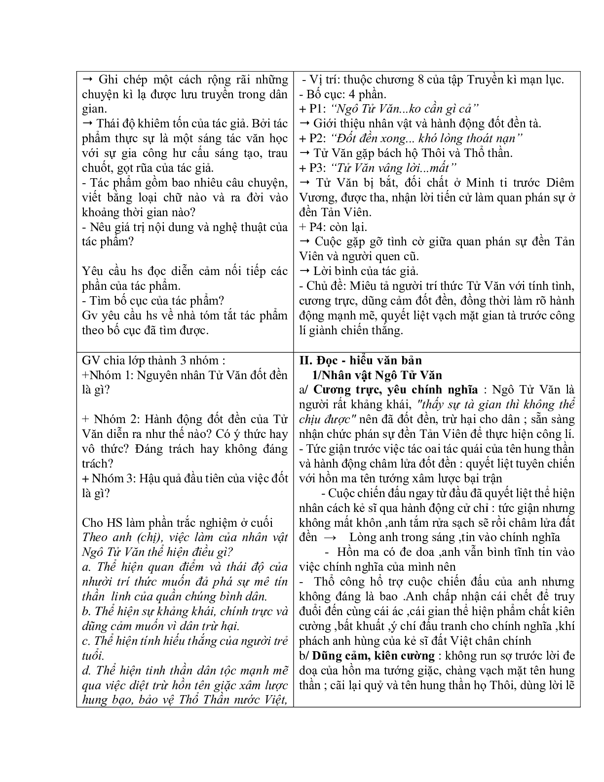 Giáo án ngữ văn lớp 10 Tiết 72: Trả bài viết số 5 chuyện chức đền Tản Viên (trang 3)