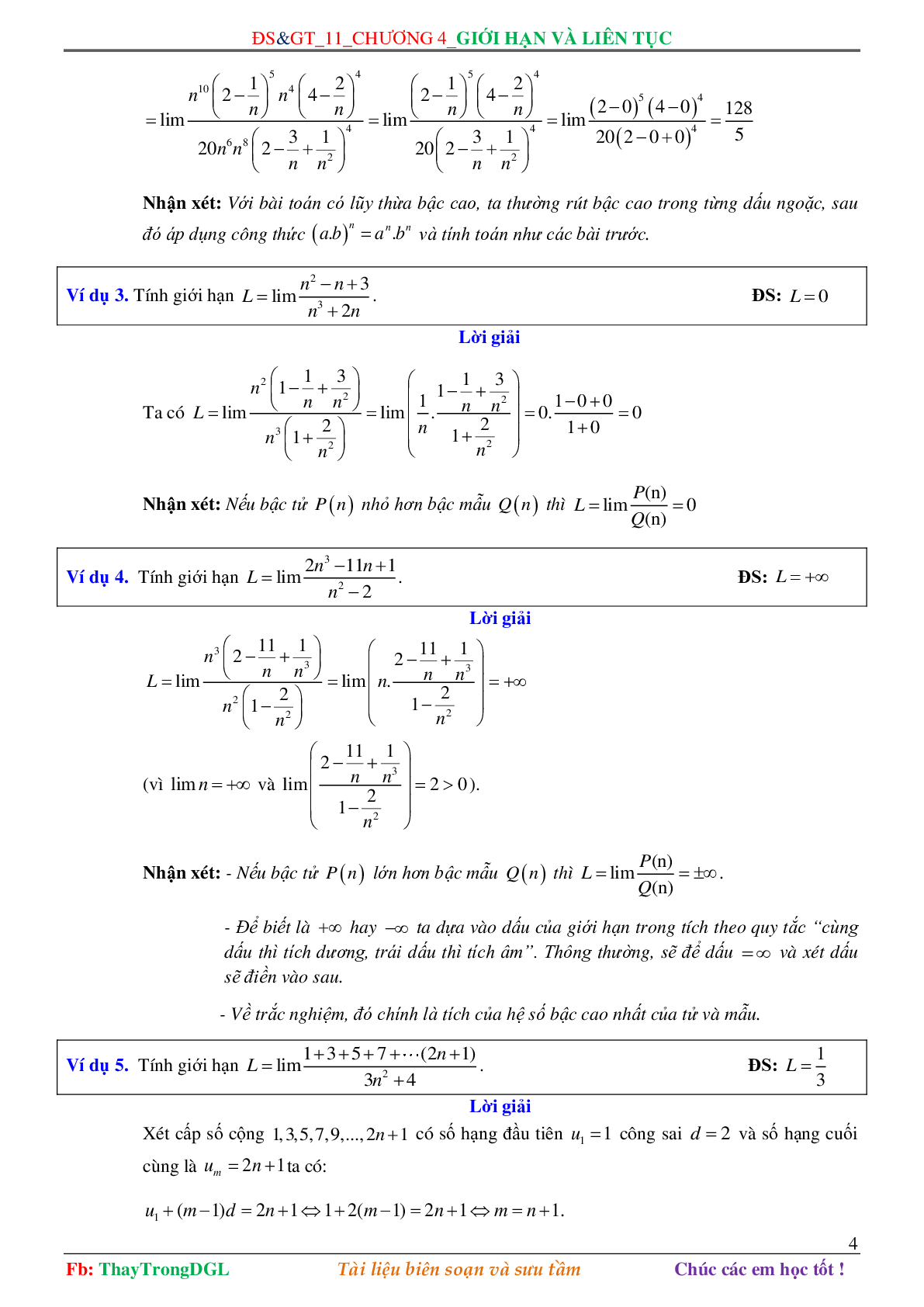 Các dạng toán về Giới hạn và liên tục (có bài tập kèm theo) (trang 4)
