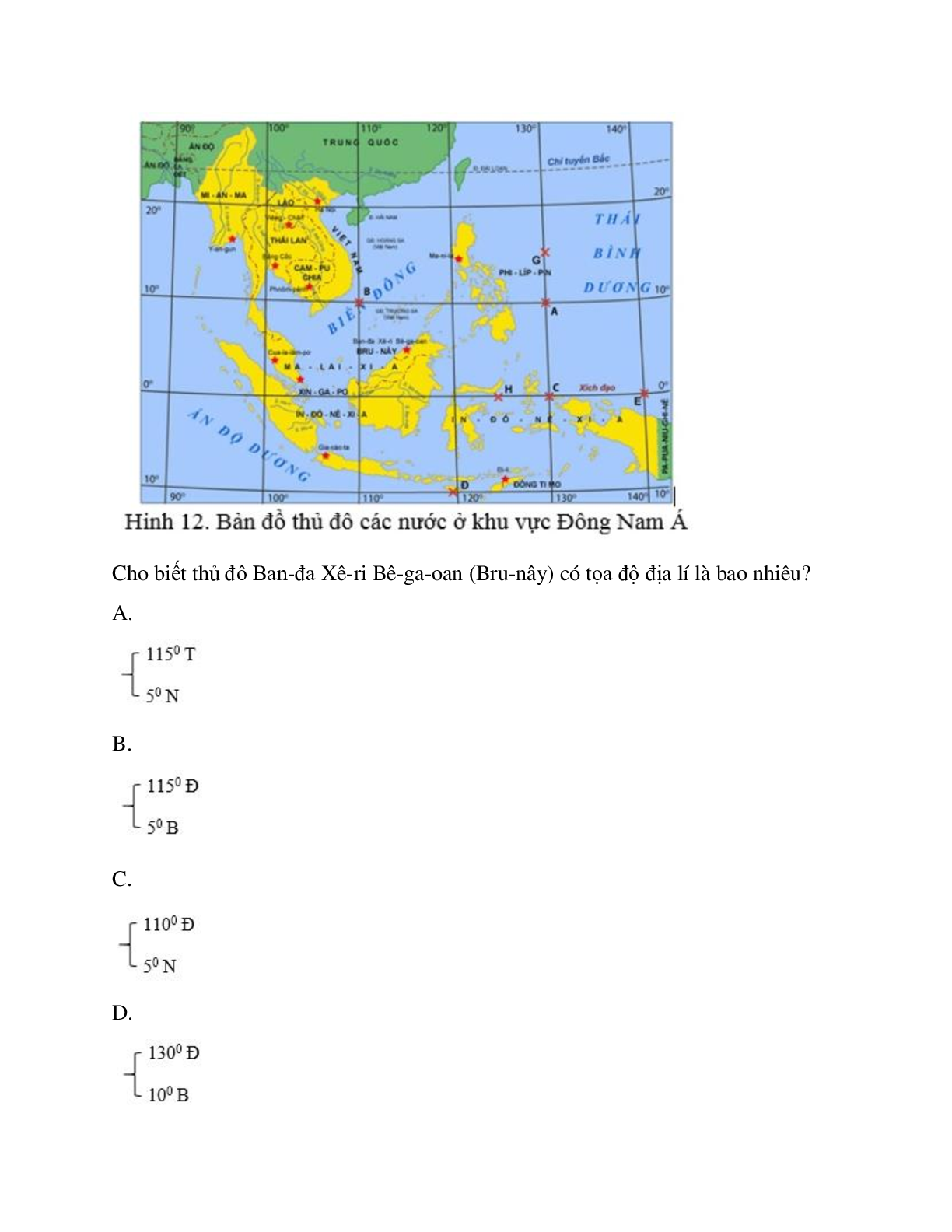 Trắc nghiệm Địa lí 6 Bài 4 có đáp án: Phương hướng trên bản đồ. Kinh độ, vĩ độ và tọa độ địa lí (trang 6)
