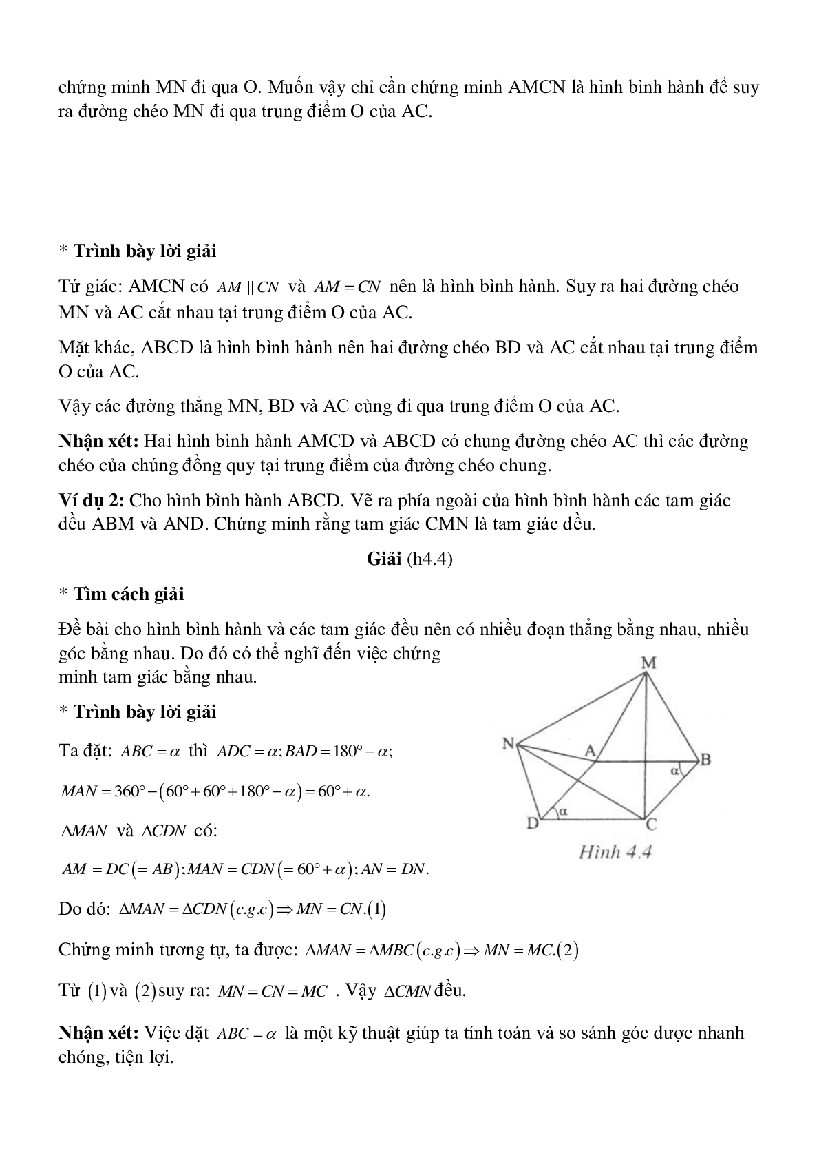 Hình bình hành - Hình học toán 8 (trang 2)