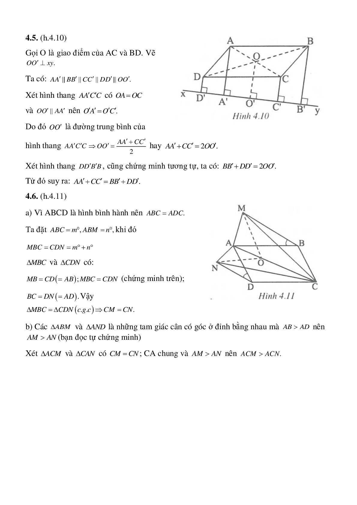 Hình bình hành - Hình học toán 8 (trang 7)