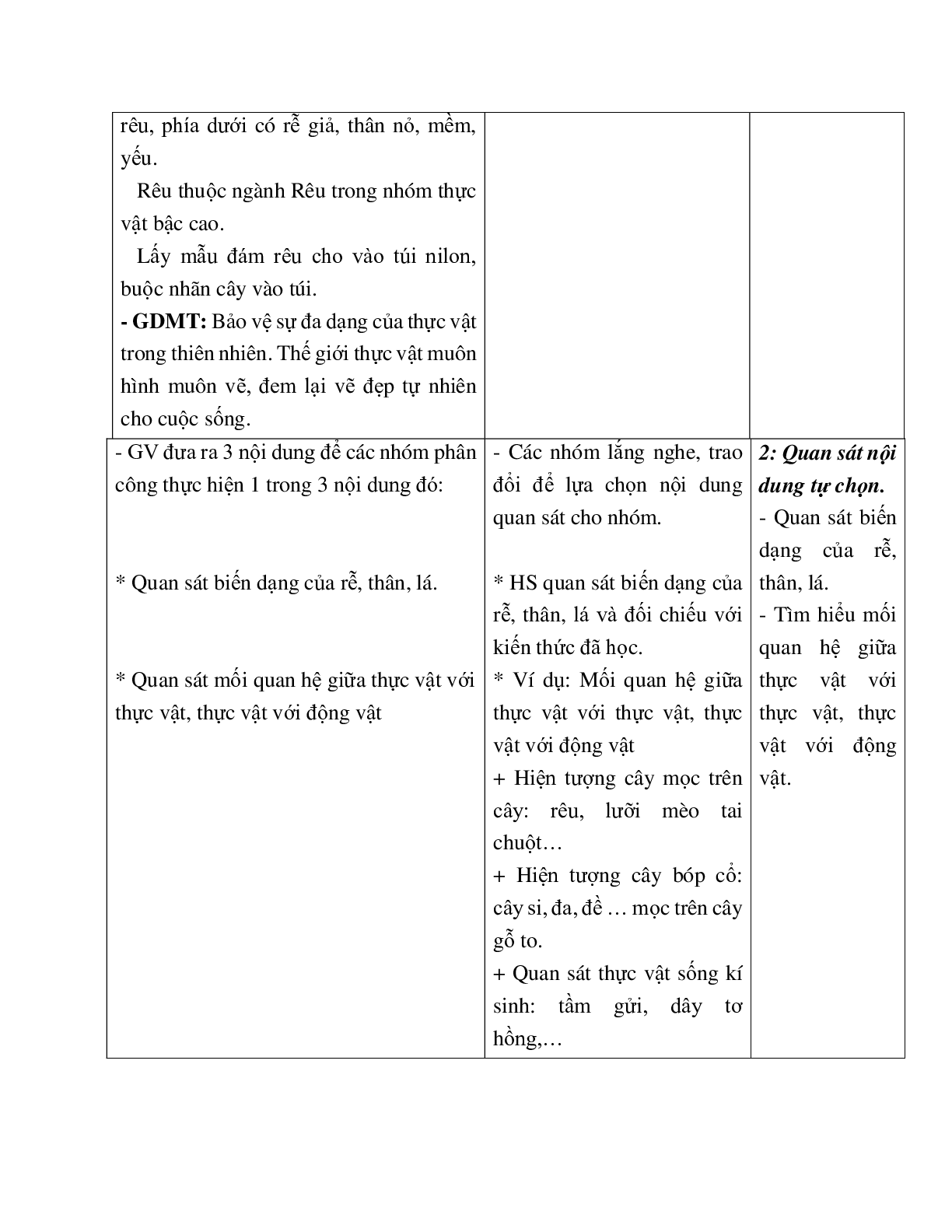 Giáo án Sinh học 6 Bài 53: Tham quan thiên nhiên mới nhất - CV5555 (trang 4)