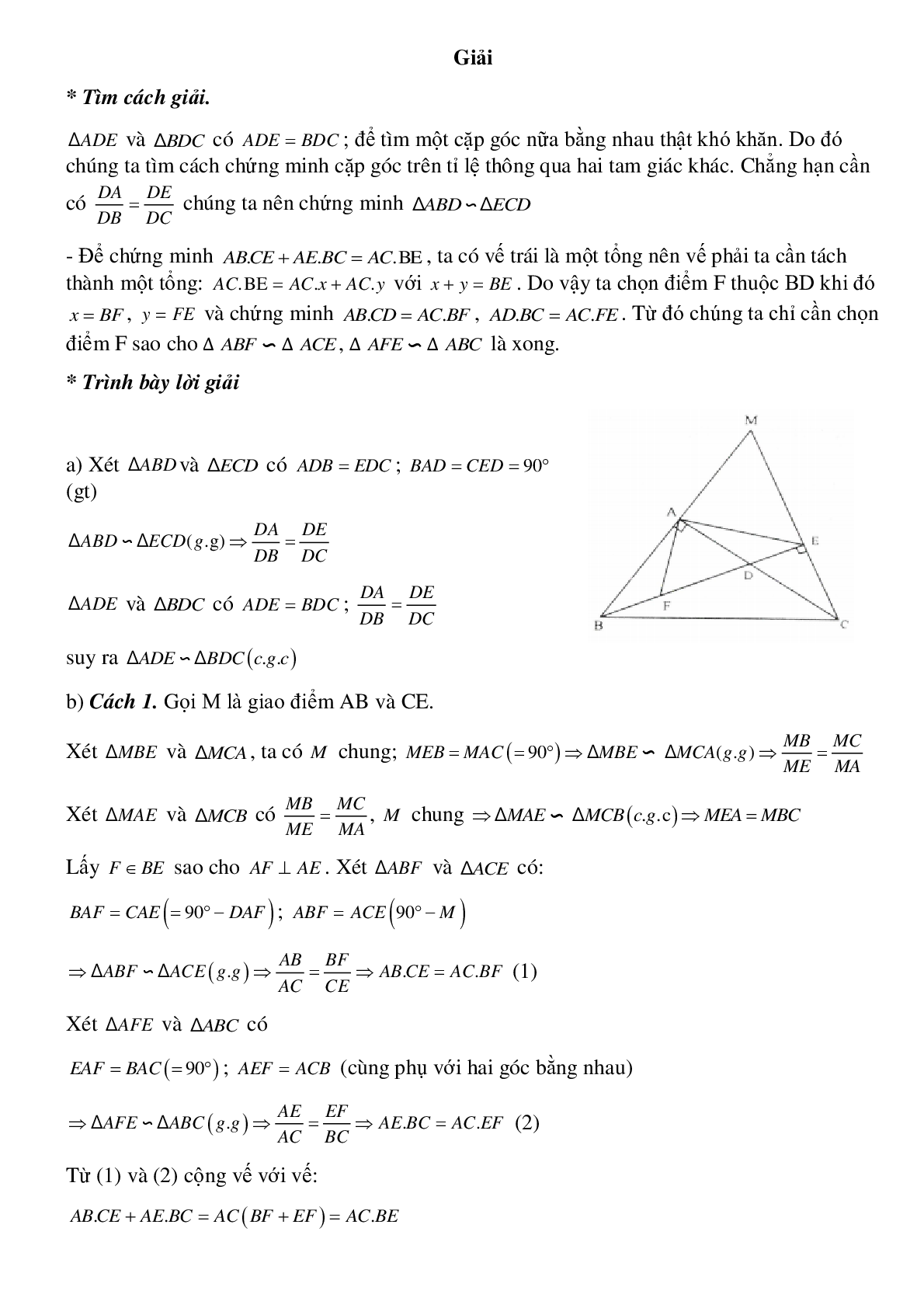 Các trường hợp đồng dạng của tam giác (trang 3)