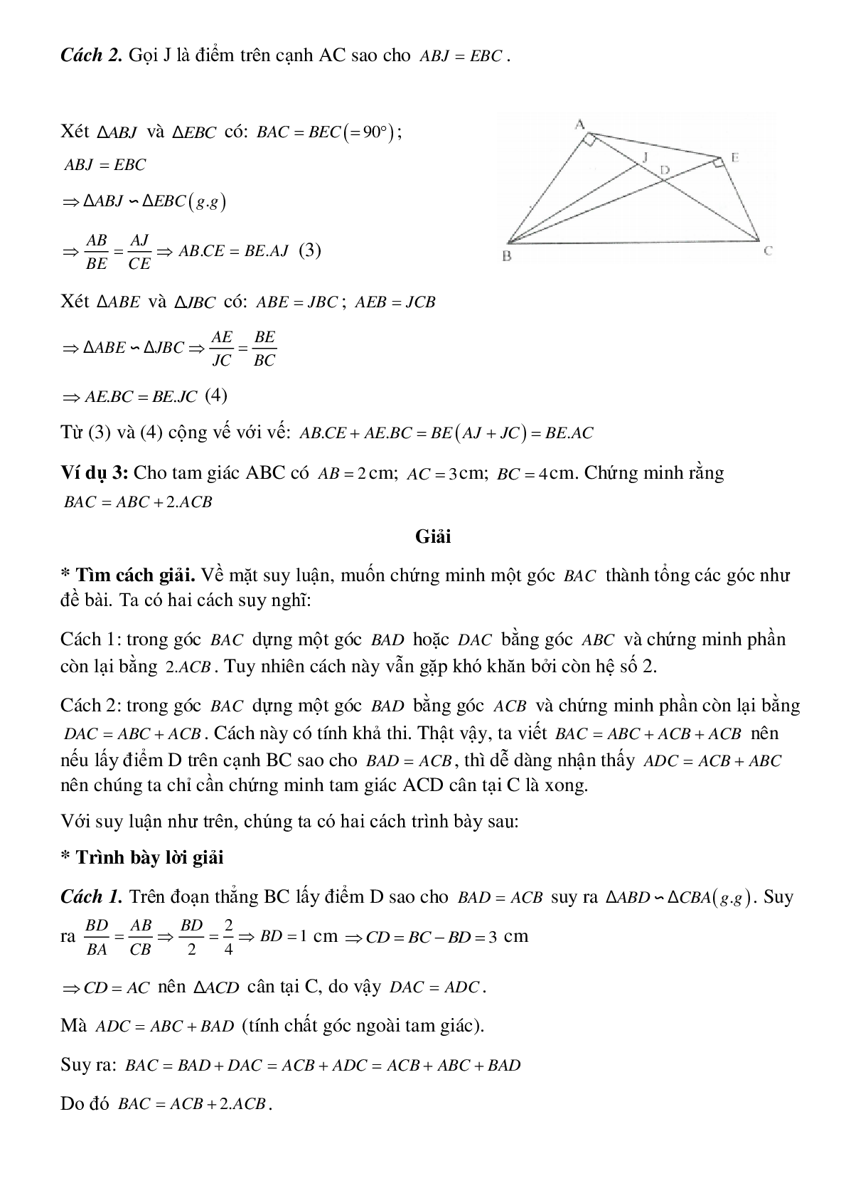 Các trường hợp đồng dạng của tam giác (trang 4)