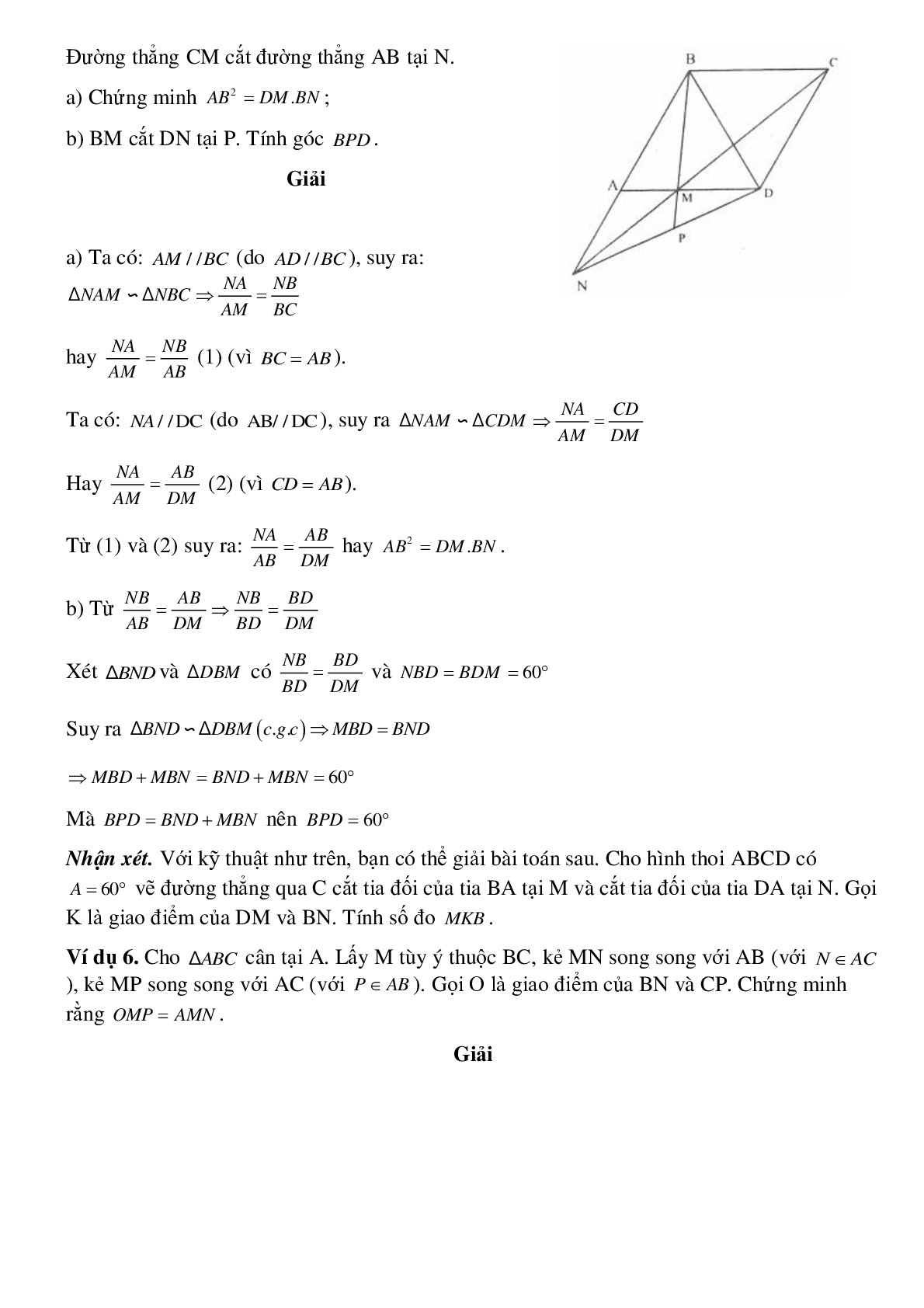 Các trường hợp đồng dạng của tam giác (trang 7)