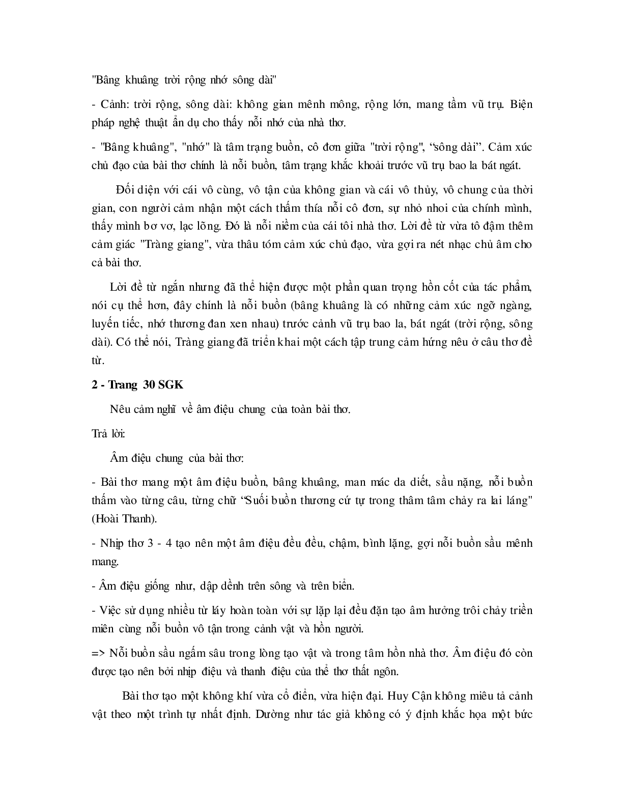 Soạn Tràng Giang - ngắn nhất Soạn văn 11 (trang 4)