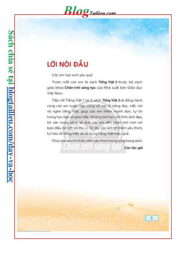 Tiếng Việt lớp 3 Tập 1 Chân trời sáng tạo pdf (trang 4)