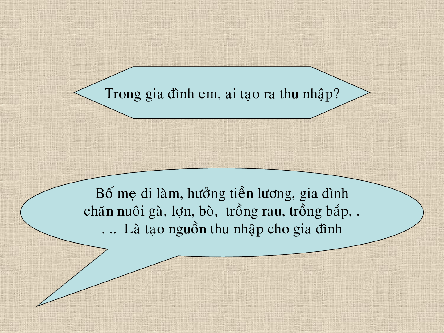 Bài giảng Công nghệ 6 Tiết 62: Thu nhập gia đình (trang 9)