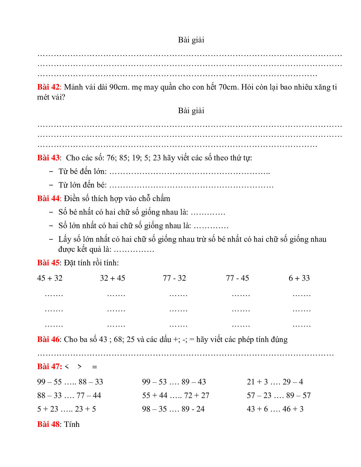 Tuyển tập 272 bài toán lớp 1 ôn tập theo chủ đề có đáp án, chọn lọc (trang 9)