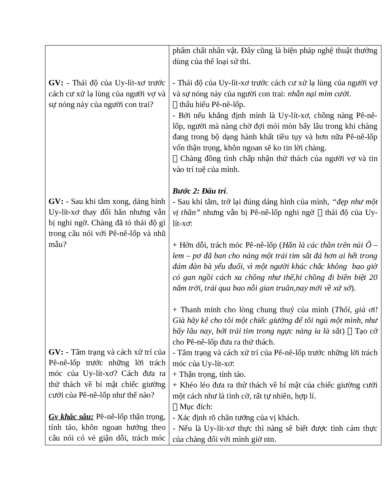 Giáo án Ngữ văn 10, tập 1, bài Uy-lít-xơ trở về (Tiết 2) mới nhất (trang 3)