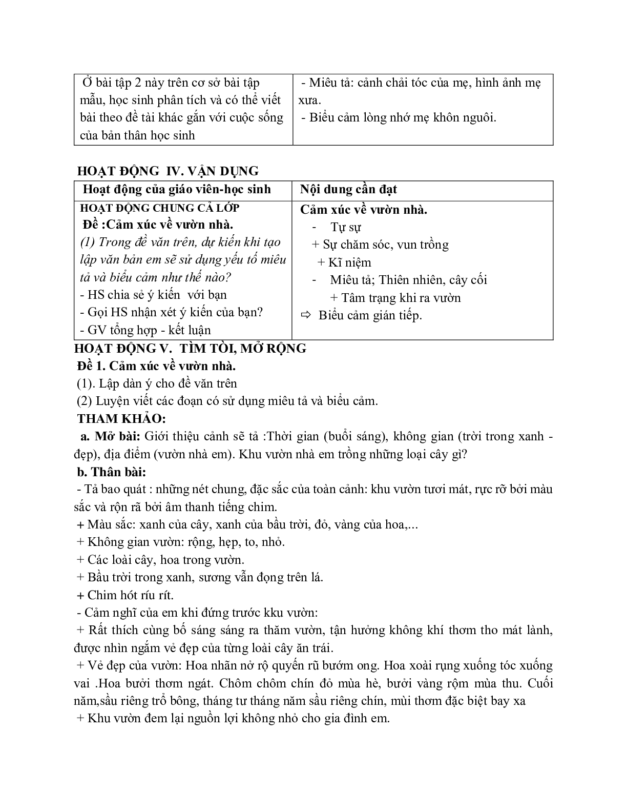 Giáo án ngữ văn lớp 7 Tuần 11 Tiết 43: Các yếu tố tự sự, miêu tả trong văn bản biểu cảm mới nhất (trang 3)