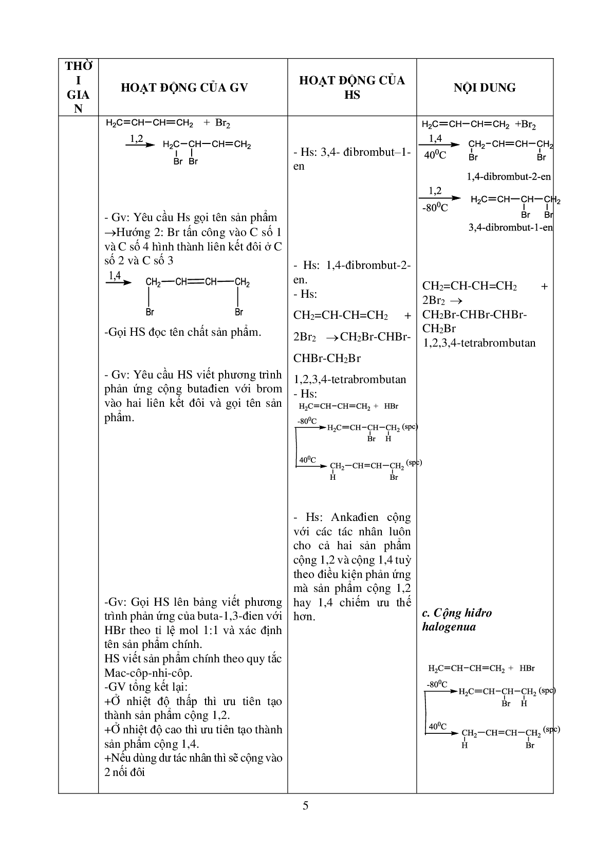 Giáo án Hóa học 11 bài: 30 Ankadien mới nhất (trang 5)