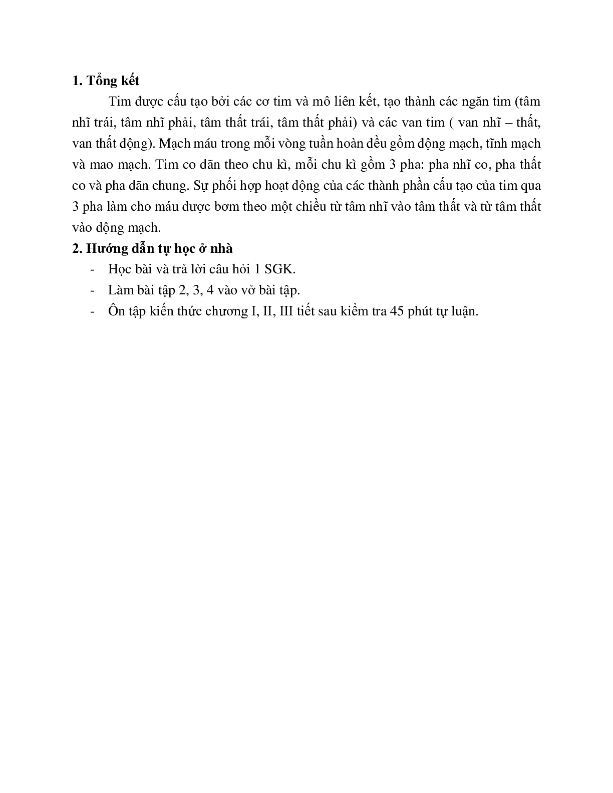 Giáo án Sinh học 8 Bài 17: Tim và mạch máu mới nhất - CV5512 (trang 9)