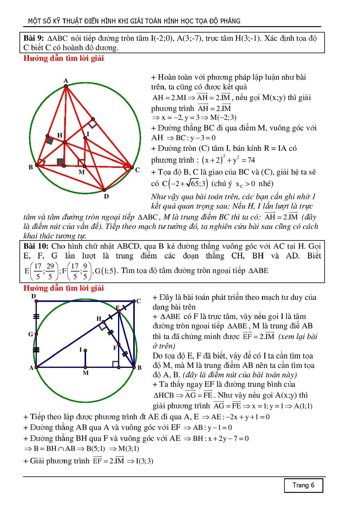 10 kỹ thuật tiếp cận để giải một bài toán hình học Oxy (trang 6)