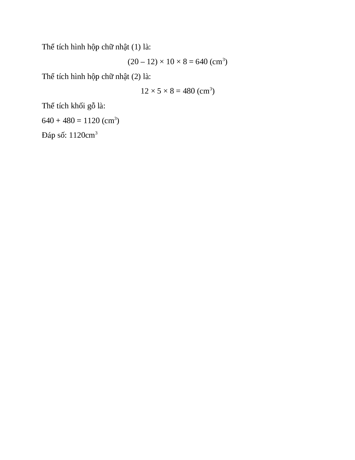 Vở bài tập Toán lớp 5 Tập 2 trang 34, 35 Bài 114: Thể tích hình hộp chữ nhật (trang 3)