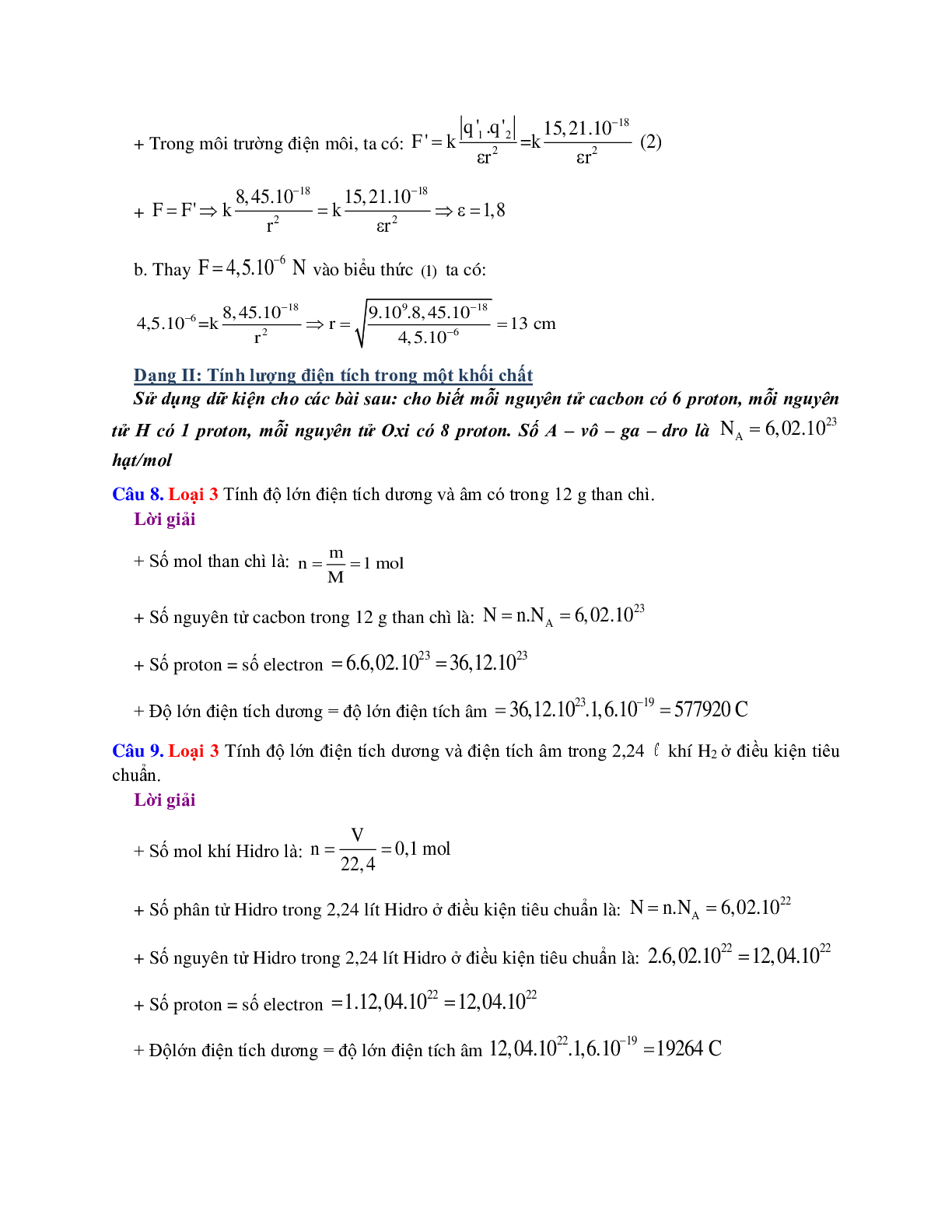 Chuyên đề Điện tích - Điện trường môn Vật lý lớp 11 (trang 4)