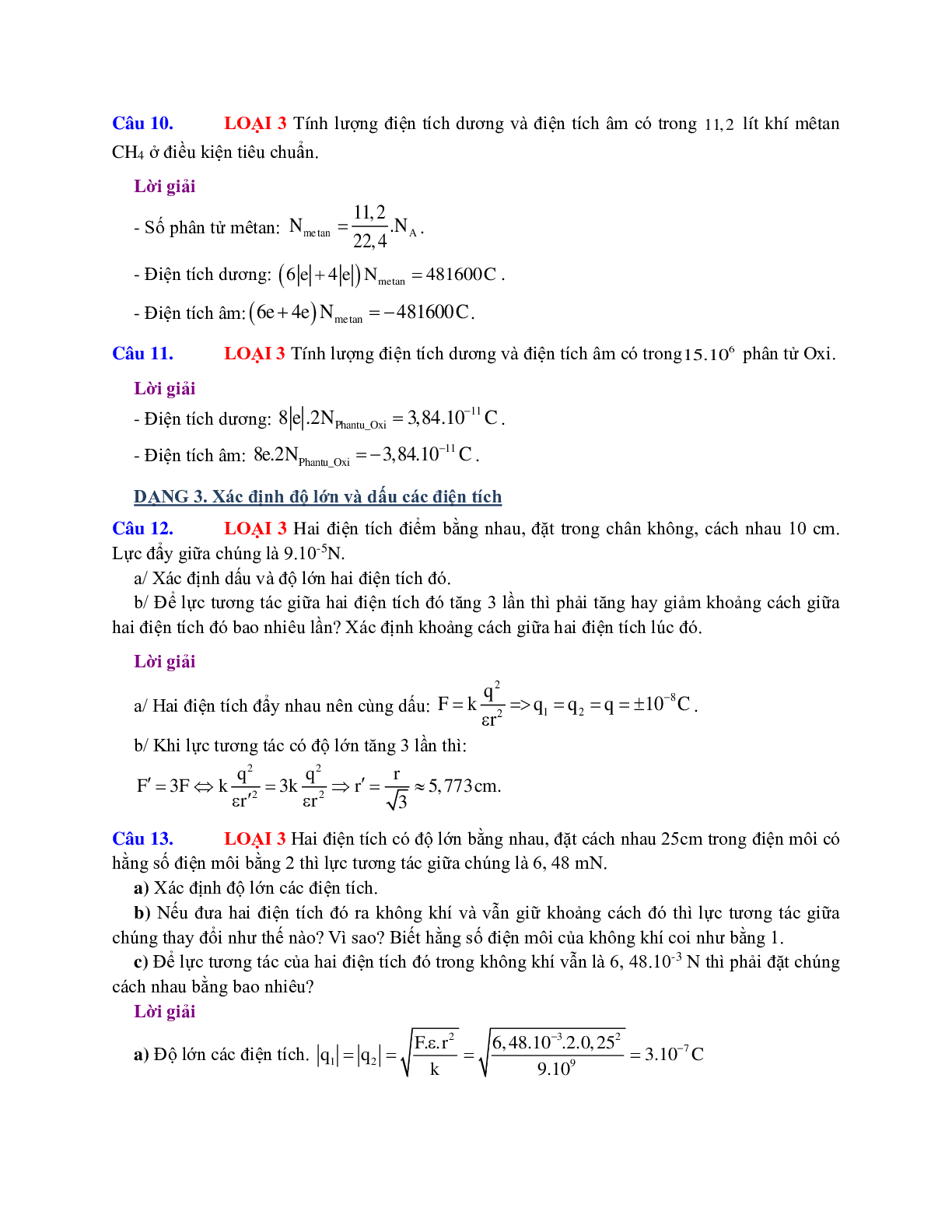 Chuyên đề Điện tích - Điện trường môn Vật lý lớp 11 (trang 5)