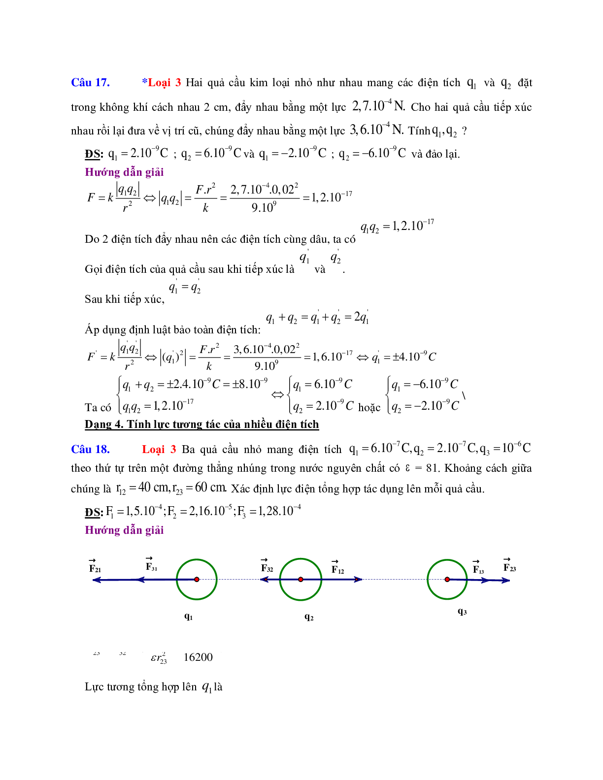 Chuyên đề Điện tích - Điện trường môn Vật lý lớp 11 (trang 7)