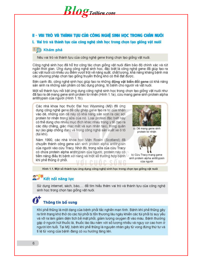 Công nghệ lớp 11 Chuyên đề học tập Công nghệ chăn nuôi Kết nối tri thức pdf (trang 6)