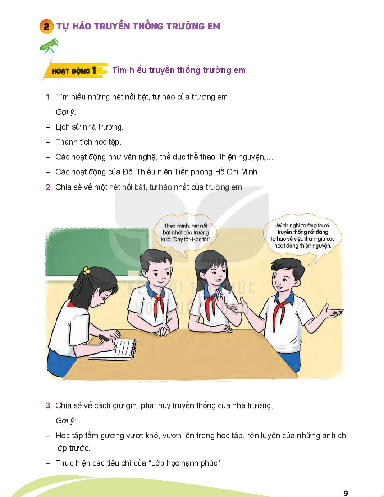 Hoạt động trải nghiệm, hướng nghiệp lớp 7 Kết nối tri thức pdf (trang 10)