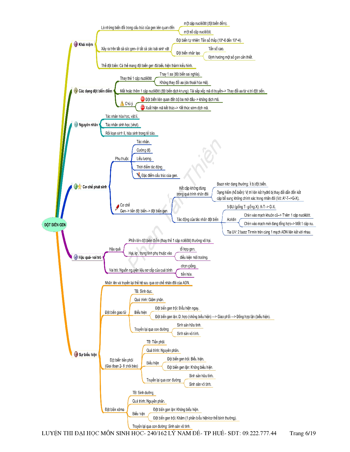 Sơ đồ tư duy môn sinh lớp 12 (trang 6)