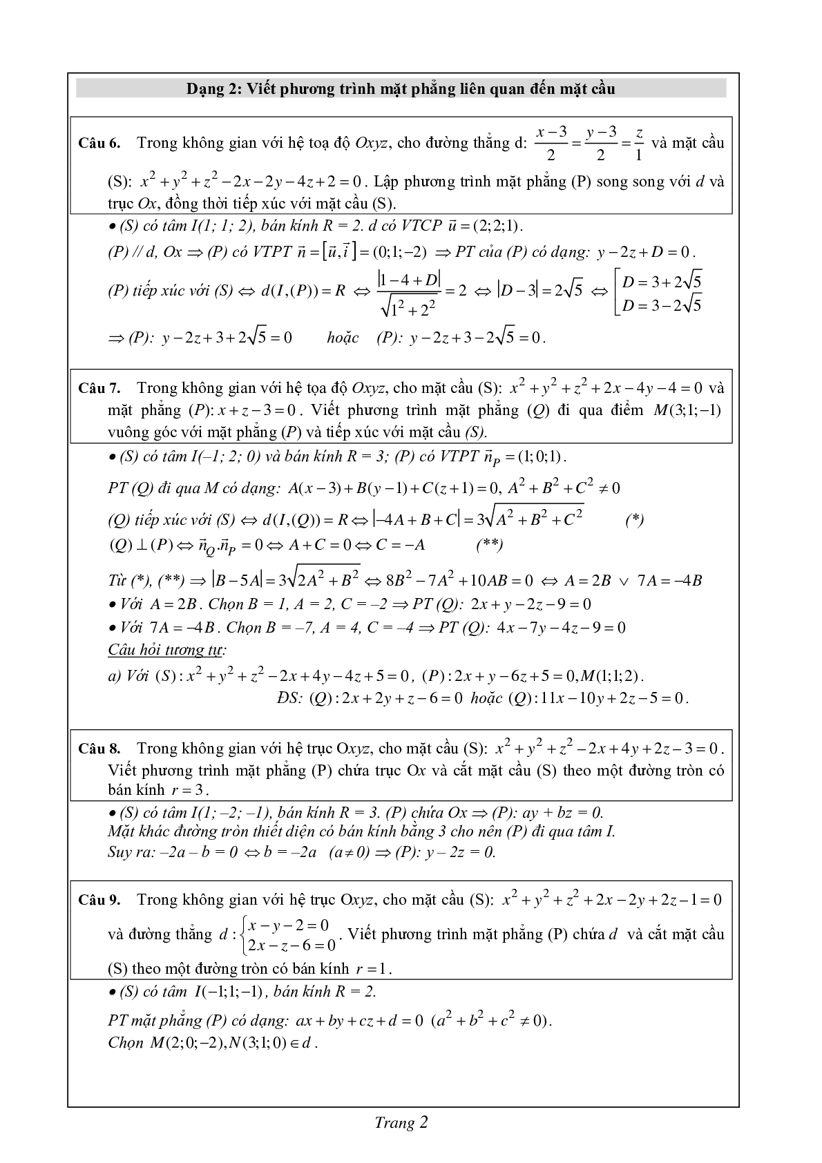 67 câu trắc nghiệm tọa độ không gian phân theo dạng - có lời giải chi tiết (trang 2)