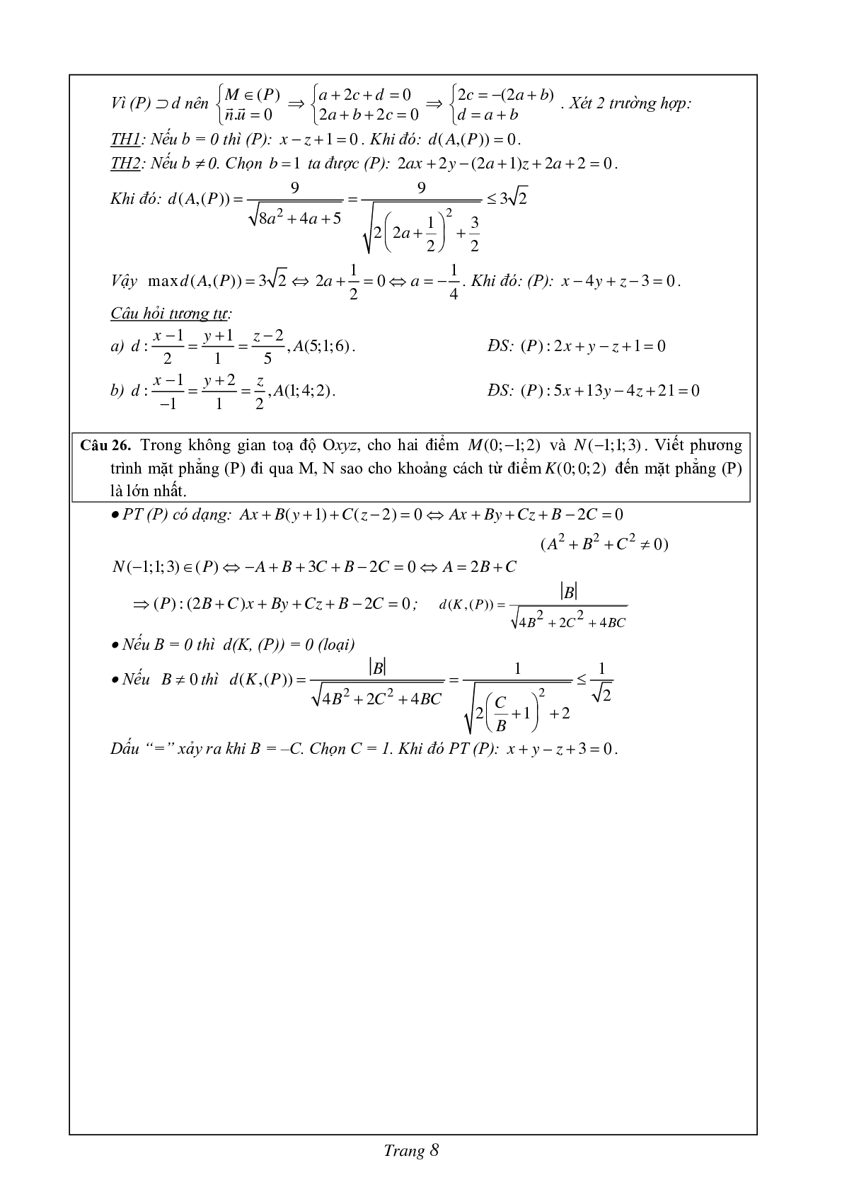 67 câu trắc nghiệm tọa độ không gian phân theo dạng - có lời giải chi tiết (trang 8)