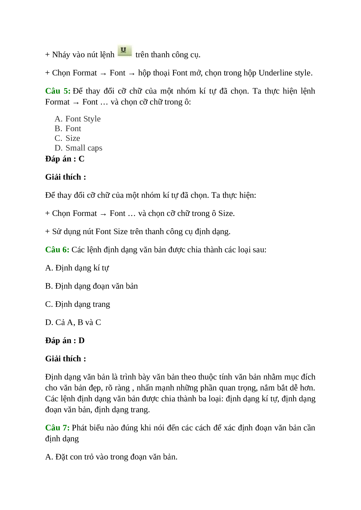 Tin học 10 Bài 16: Định dạng văn bản (trang 6)