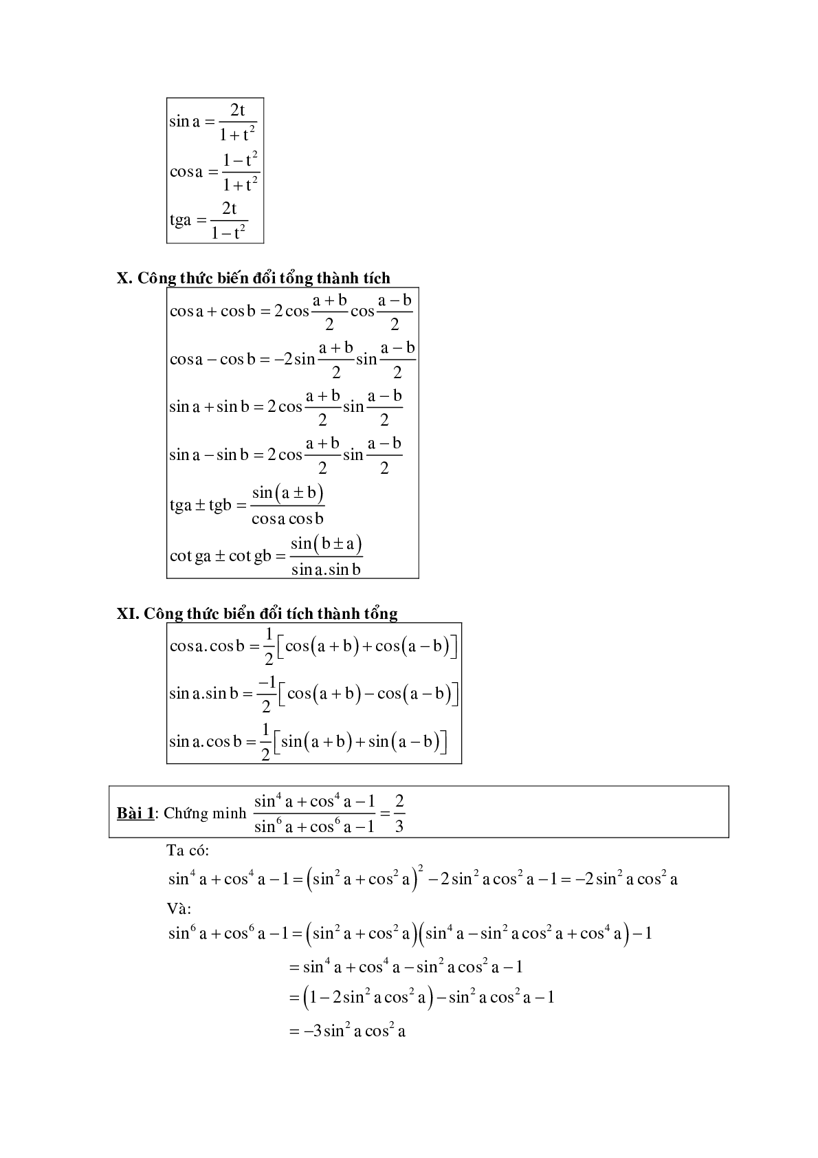 Chuyên đề công thức lượng giác và phương trình lượng giác (trang 4)