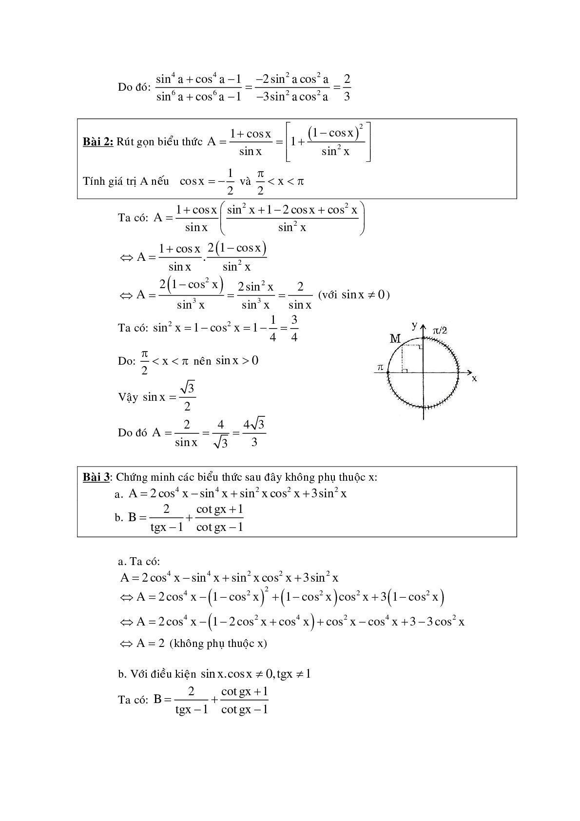 Chuyên đề công thức lượng giác và phương trình lượng giác (trang 5)