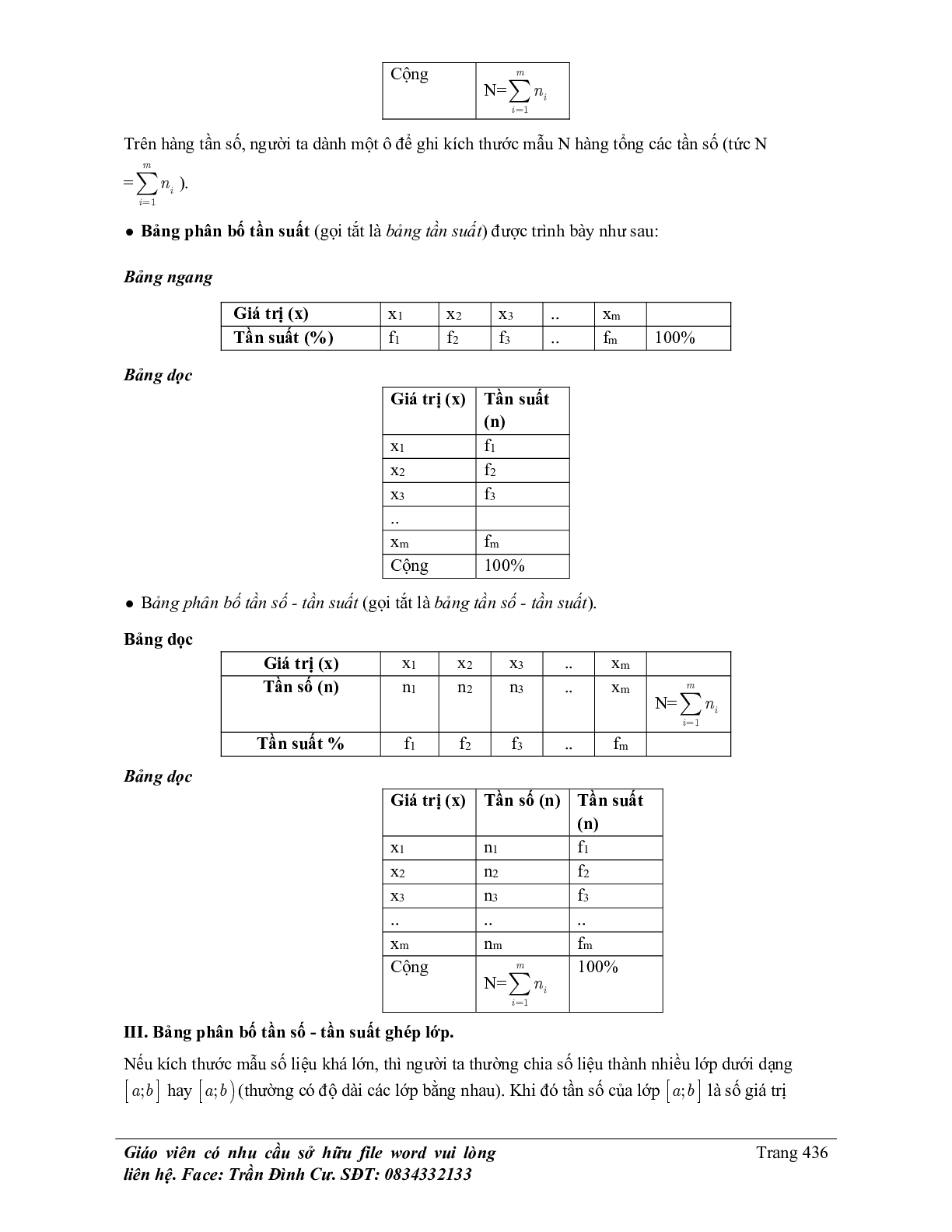 Phân loại và phương pháp giải bài tập về thống kê (trang 2)