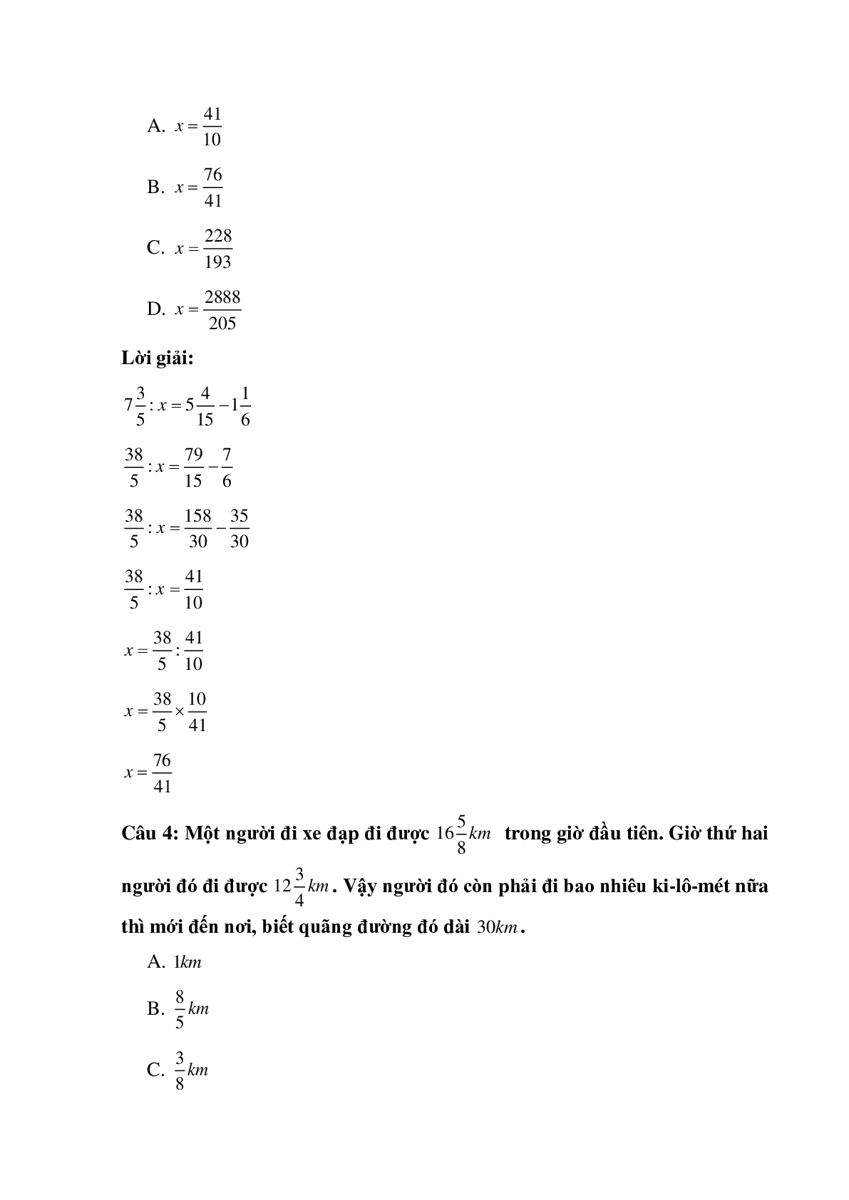 10 câu Trắc nghiệm  Hỗn số (tiếp theo) có đáp án 2023 – Toán lớp 5 (trang 2)