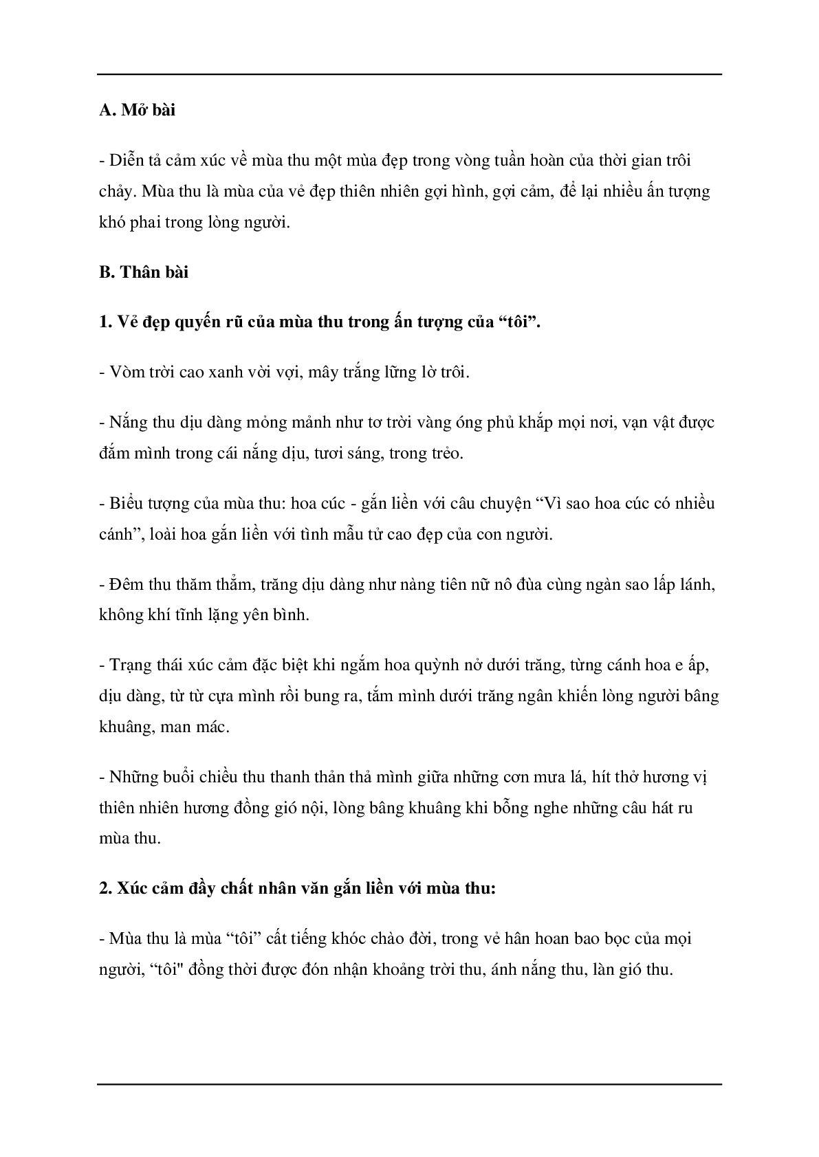 Bài văn mẫu biểu cảm về mùa thu môn Văn lớp 7 ( 12 bài ) (trang 3)