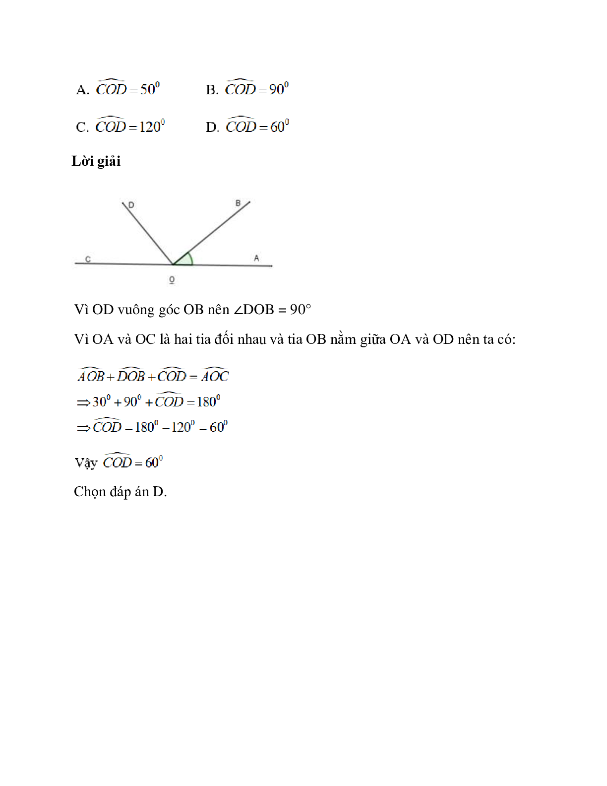 Trắc nghiệm Hai đường thẳng vuông góc có đáp án – Toán lớp 7 (trang 8)