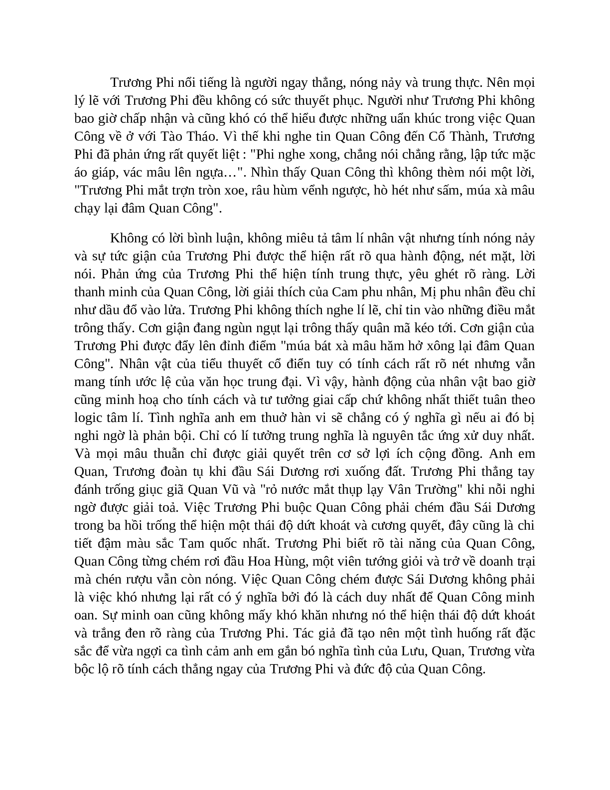 TOP 6 bài Phân tích nhân vật Trương Phi SIÊU HAY (trang 8)