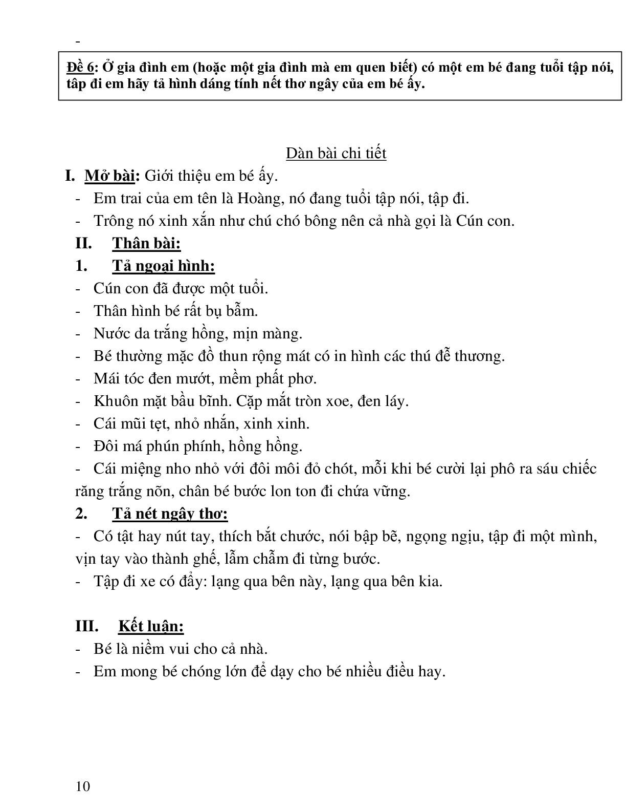 Chuyên đề tả người môn Tiếng Việt lớp 2 (trang 10)